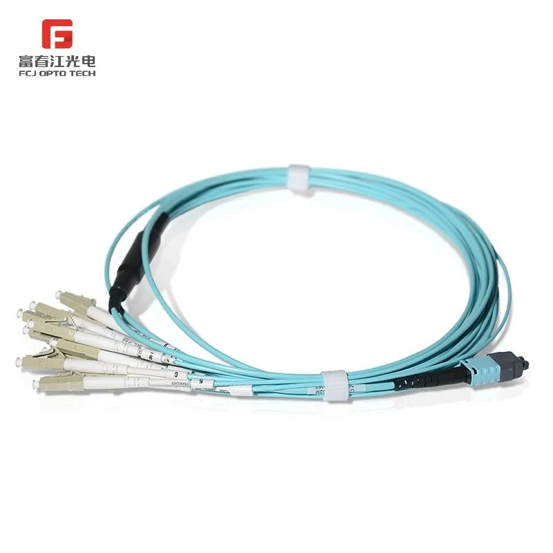 12 Cores MPO to LC/Upc Breakout Cable Single-Mode Multi-Mode Communication Cable